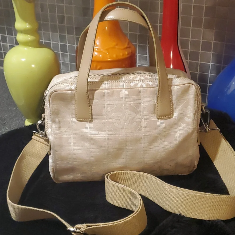 Chanel Bag Travel Line Top Handle Plush Sholder Strap